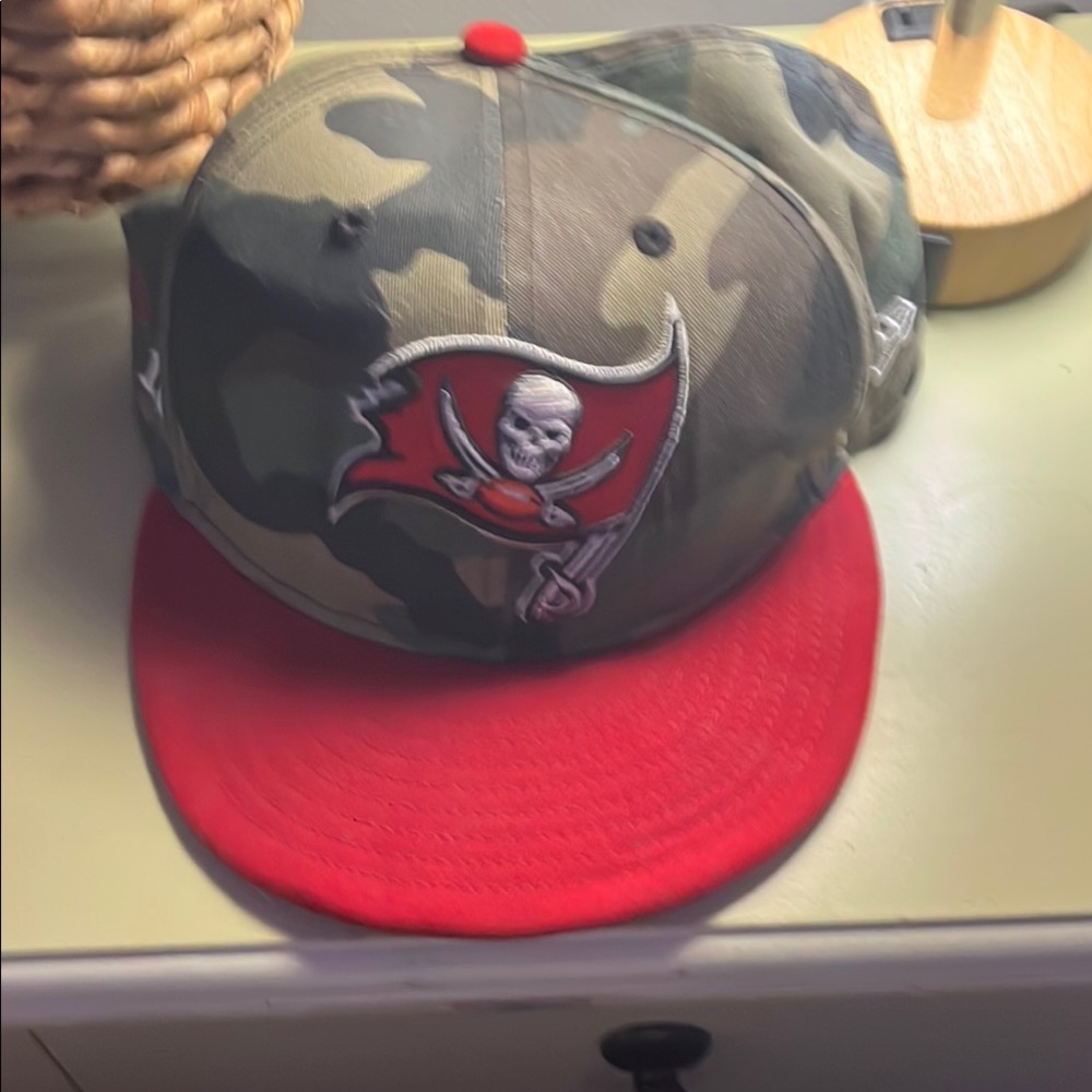 Camo and Red Kids Cap